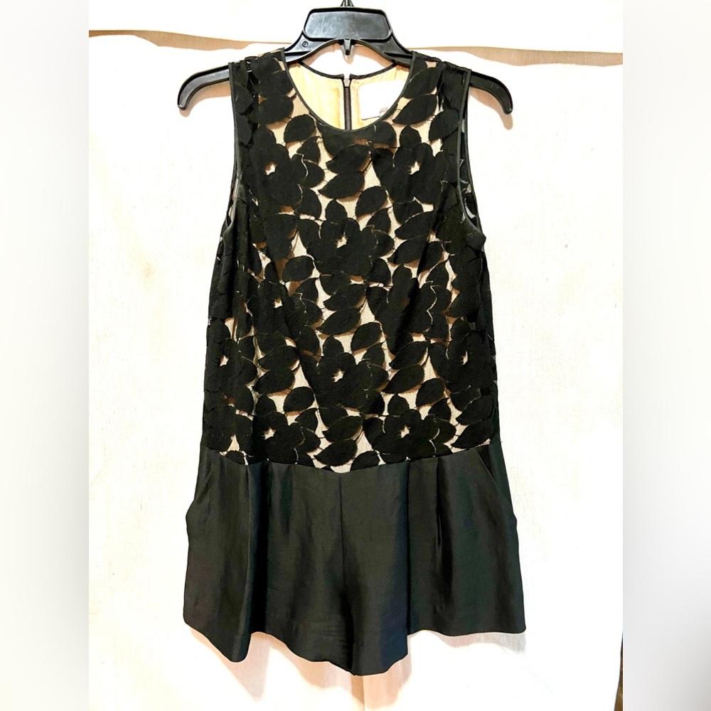 3.1 Phillip Lim Women's Lace Sleeveless Romper Black Size 2